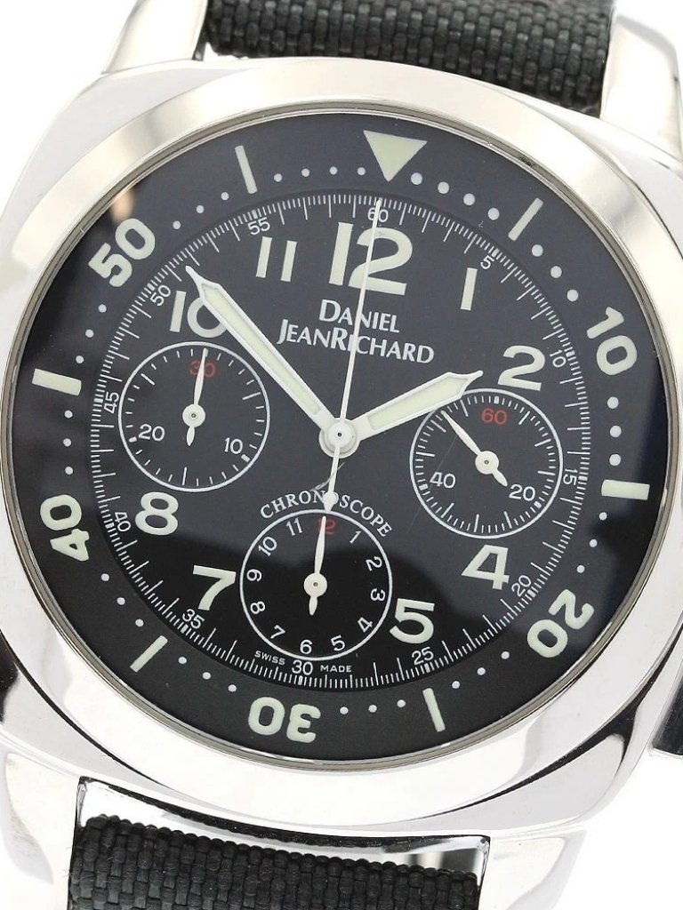 Daniel Jeanrichard 25030 Chronograph Black Dial Automatic Mens Watch